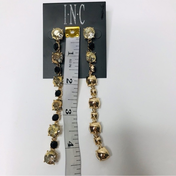 2/$25 INC INTERNATIONAL CONCEPTS Gold Black Earrings - Picture 3 of 4